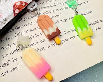 Popsicle Kindle Charm, Dust Plug Charm, Kindle Plug Charm, Phone, Bookworm Gift, Booktok gift, USB-C Charm, Ice Pop Charm, Phone Charm