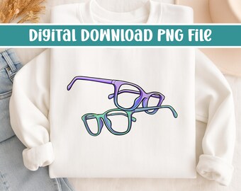 Glasses Design Digital PNG | Optician, Optometrist, or Optometric Tech shirt design | Optical Eyewear PNG Digital Download