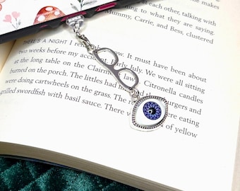Eyeglasses Kindle Charm with Grey Eye, Dust Plug Charm, Kindle Plug Charm, Phone Charm, Booklover Gift, Optometrist or Optician Gift