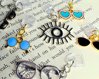Glasses Kindle Charms, Dust Plug Charm, Kindle Plug Charm, Phone Charm, Booklover, Optometrist or Optician Gift, USB-C Charm