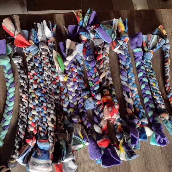 Fleece Dog Toys Etsy