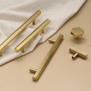 Hexagon Hammer Pulls Handles gold hexagon Drawer knobs Hammer Furniture Hardware Custom Engraved Cabinet T bar Knobs Cupboard Knobs Handles