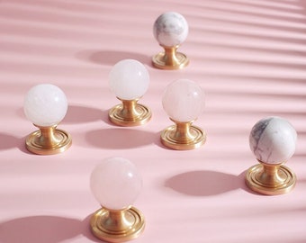 Crystal brass Round Ball knobs Dresser Handles Drawer door pulls Furniture Hardware Cabinet Knobs Decorative wardrobe Knobs Handles pulls