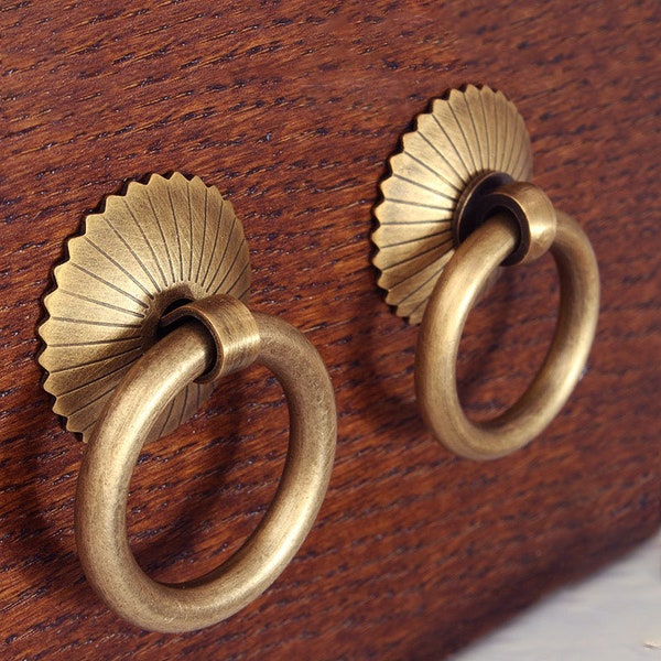 Brass Decorative Drop Pull - Antique Brushed Nickel main image 1