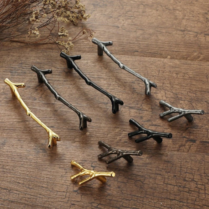 Antique Bronze Twigs Cabinet Pull ,Retro Branch Handles ,Drawer Furniture Hardware Cabinet Knobs, Dresser Pulls,Cabinet decorative handles 