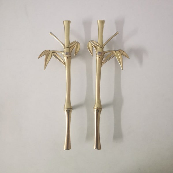 Bamboo Door Handles,Plant Brass Door Pulls,Furniture Hardware ,Drawer cabinet door handle,Cupboard pulls ,Wardrobe Pulls