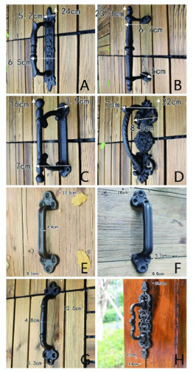Classic Cast Iron Door Handle Farmhouse Furniture Hardware Etsy