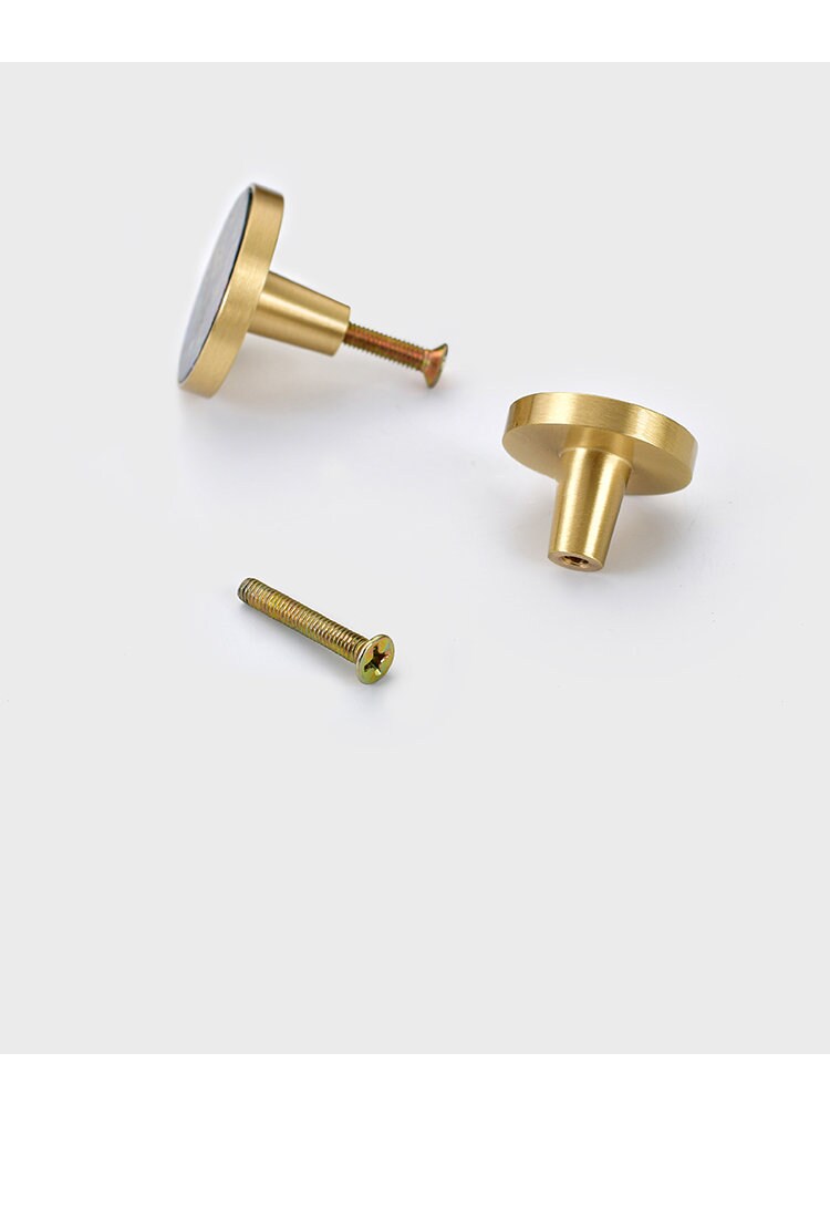 Brass Shell Knob Pull Handle Drawer Furniture Hardware Etsy