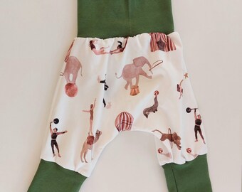 Sofortkauf, Größe 68/74, Pumphose Baby, Babyhose Mitwachshose Baby Mädchen Junge, Pumphose Zirkus