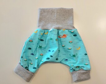 Sofortkauf, Größe 50/56, Pumphose, Mitwachshose, Hose Baby Kind Junge Mädchen Jersey Frosch