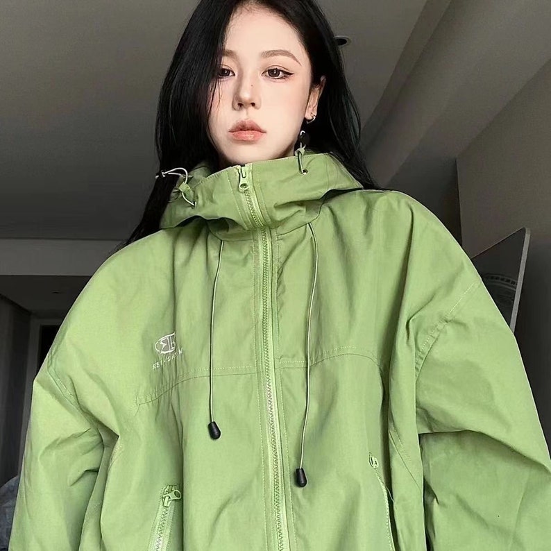 Y2K Oversized Windbreaker for Women Outdoor Jacket for Women - Etsy