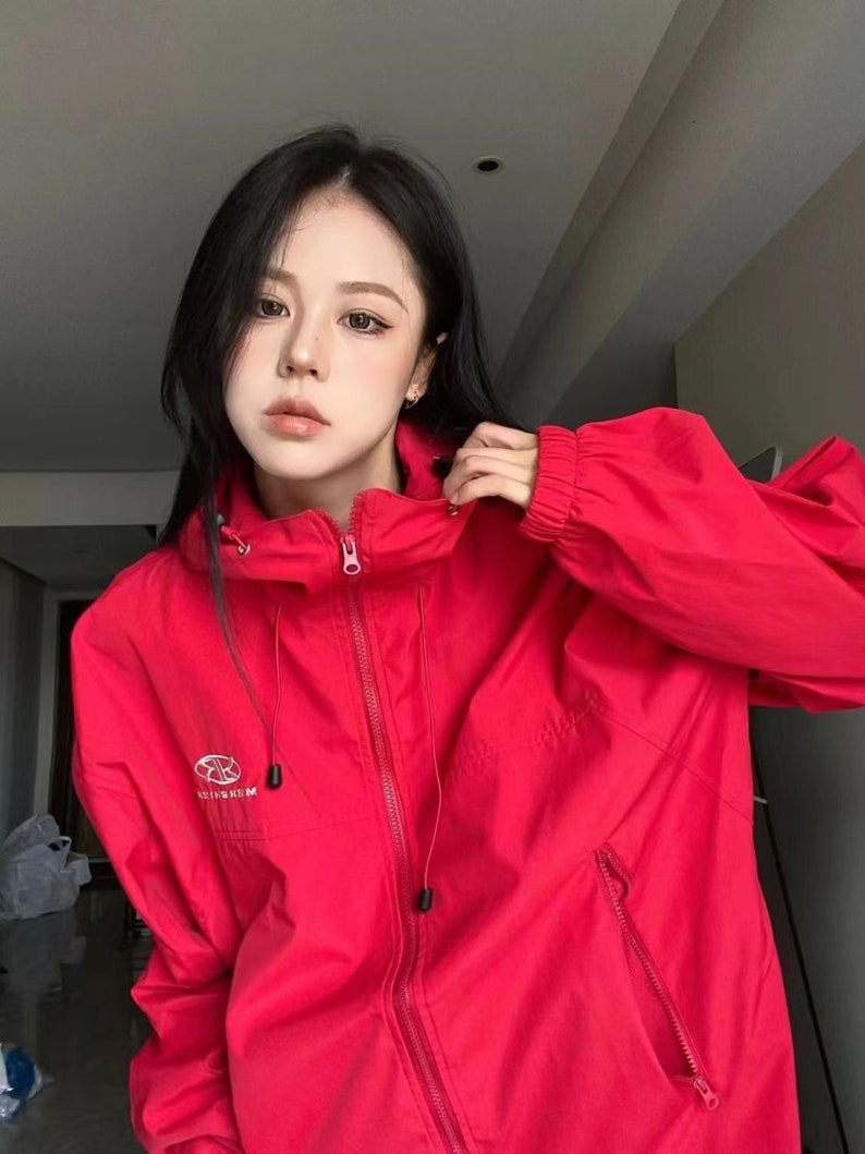 Y2K Oversized Windbreaker for Women Outdoor Jacket for Women - Etsy