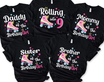 Roller Skate Birthday Shirt, Custom Rolling Into Birthday T-Shirt, Skating Birthday Shirt, Roller Skate Party, Roller Skating Birthday