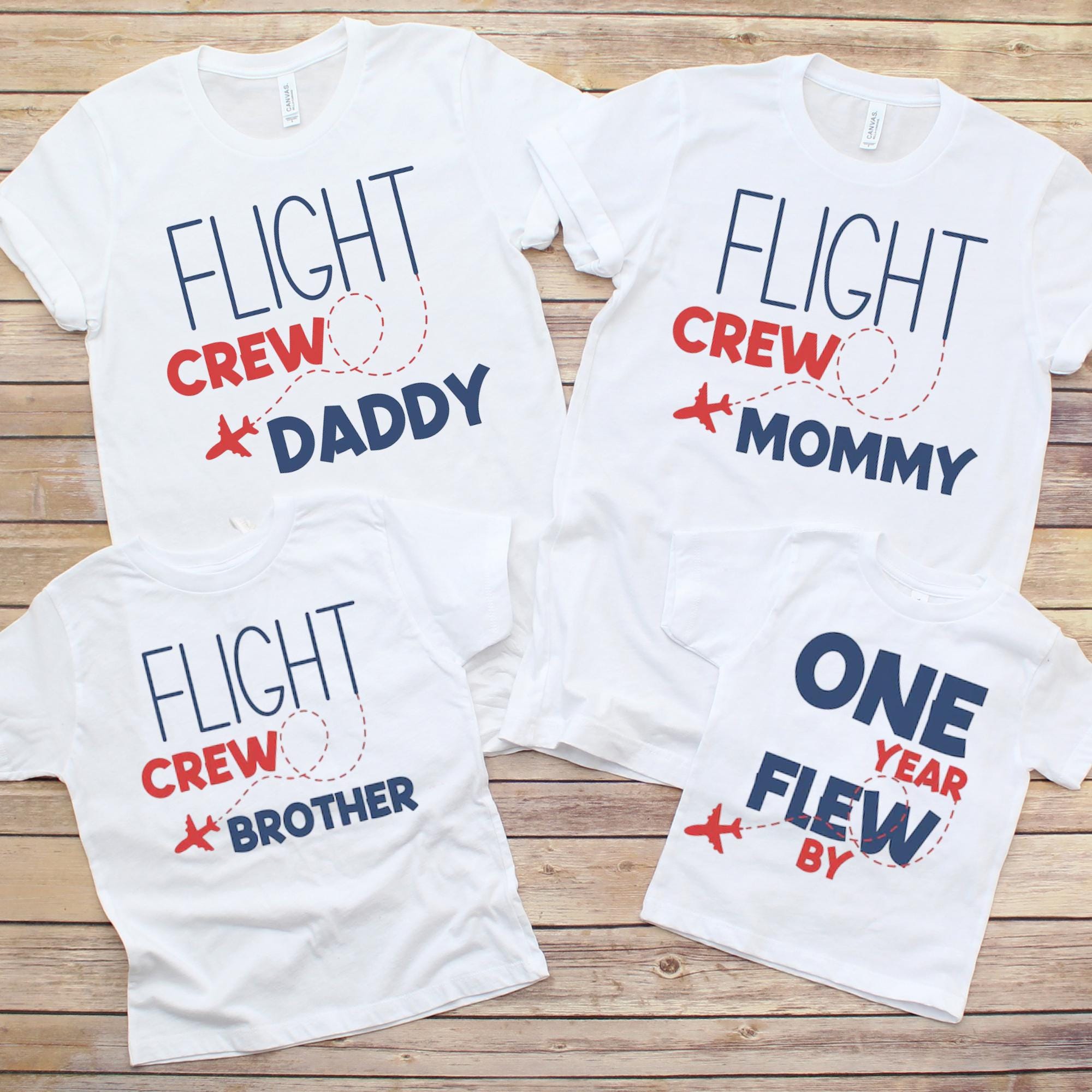 Airplane birthday family shirts, Airplane first birthday party, Custom names family birthday, Birthday boy shirt, Flight crew first birthday