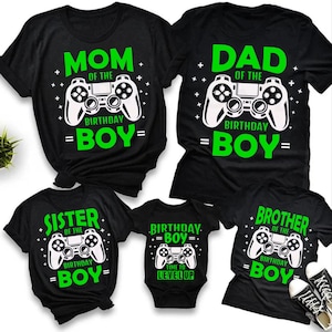 Gamer Family Birthday Shirt, Matching Video Game Lover Tee, Gaming Theme Birthday Shirt, Kids Gaming Shirt, Game Console Tee