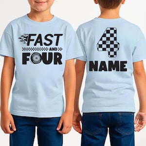 Custom Race Car Birthday Shirt, Personalized Birthday Boy Tee, Boys Race Car T-Shirt, Racing Birthday Outfit, Race Party Shirt