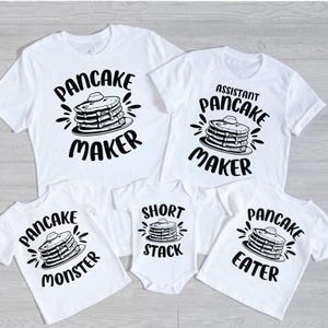 Dad and Kid Pancake Matching Shirts, Funny Breakfast Maker Tee, Father’s Day Gift, Dad and Son Cooking Shirt, Matching Family Outfit