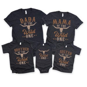 Wild One Western First Birthday Shirt, Cowboy Family Matching Birthday Shirt, Wild West Family 1st Birthday shirt,My First Rodeo Tee