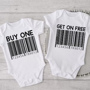 Kaufen Sie One Get One Twin Bodysuit Set - Lustiges Zwillings Bodyset - Beste Freunde Zwillingsbodysuits