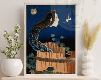 葛飾北斎のアートプリント - 皿屋敷、日本の壁掛けアート - Etsy 日本