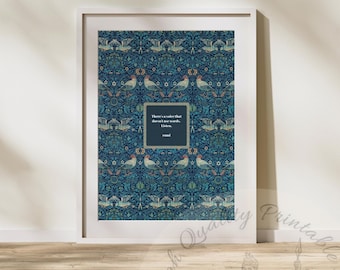 Rumi Quote Print: William Morris Illustration (Digital Download)
