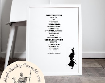 Miyamoto Musashi Quote Print, Manga Anime Art (Digital Download)