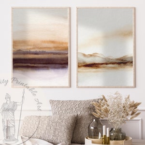 Neutral Abstract Art Print Set: Scandinavian Gallery Wall (Digital Download)