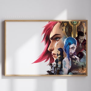 Arcane League of Legends Poster: Jinx & Vi Art (Digital Download)
