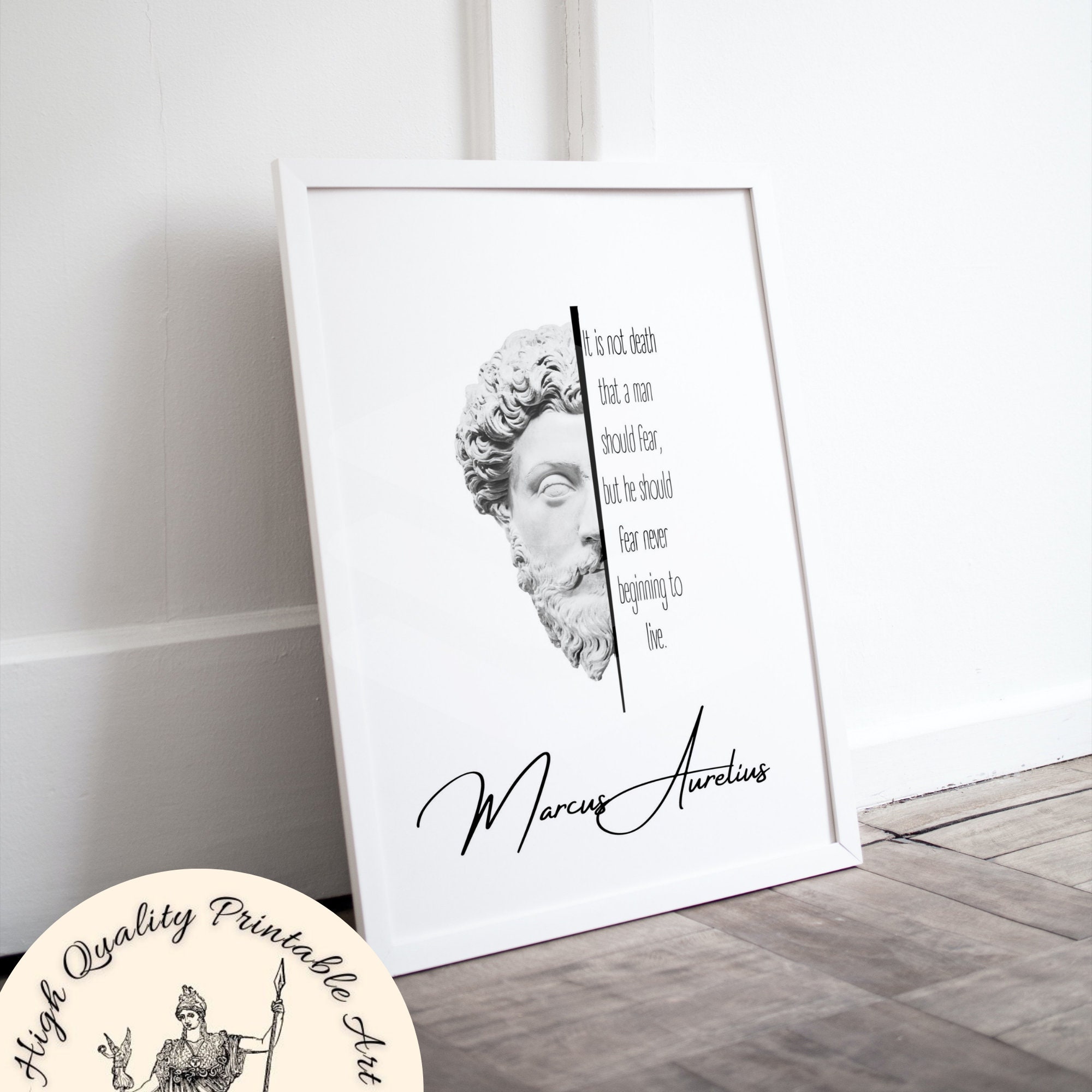 Marcus Aurelius Quote Art Printable, Poster Print, Philosophy Gift for ...
