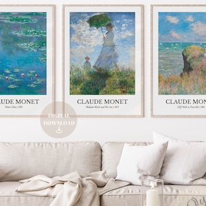 Monet Prints Set of 3: Vintage Exhibition Posters (Digital Download)