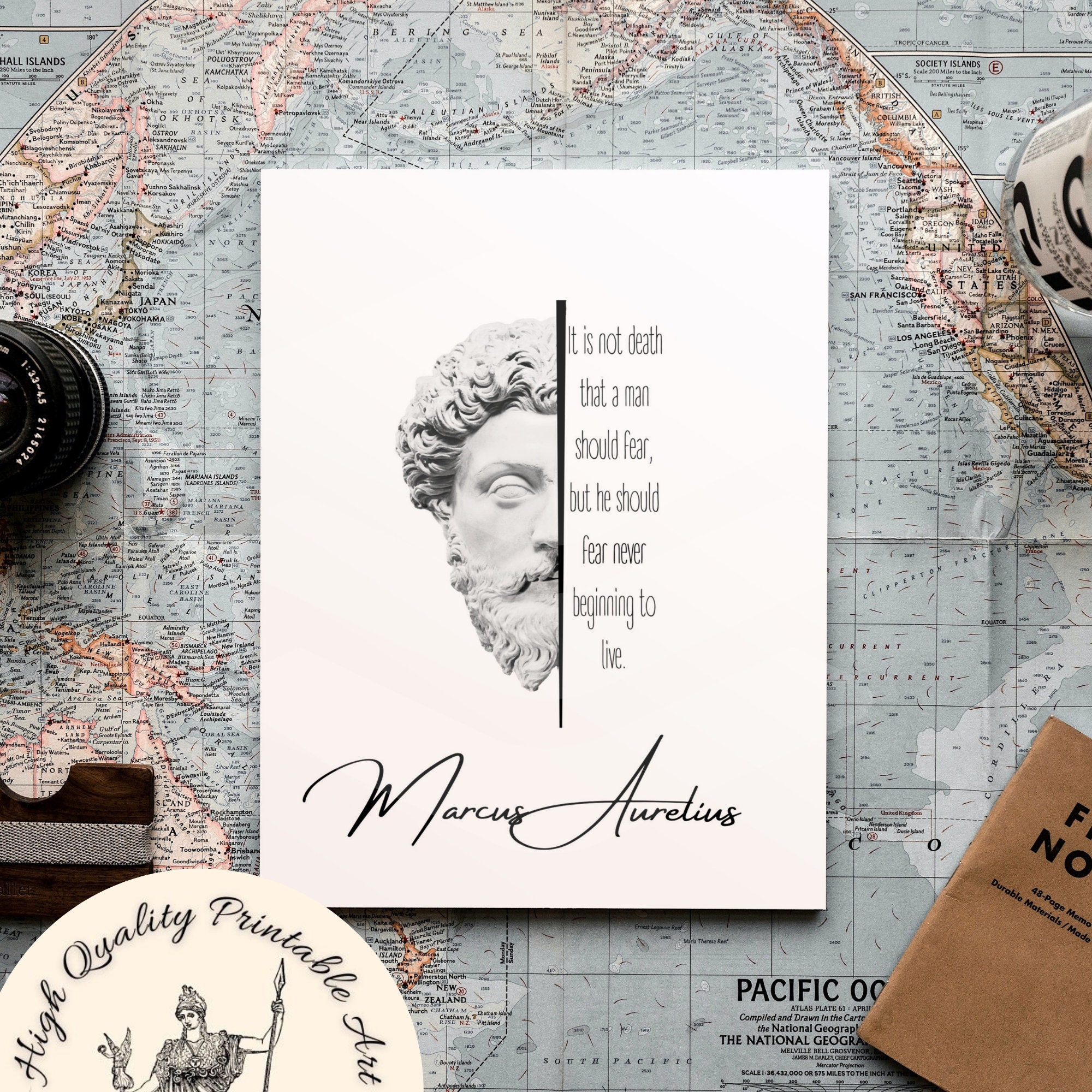 Marcus Aurelius Quote Art Printable, Poster Print, Philosophy Gift for ...