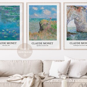 Monet Prints Set of 3: Vintage Gallery Wall Art (Digital Download)