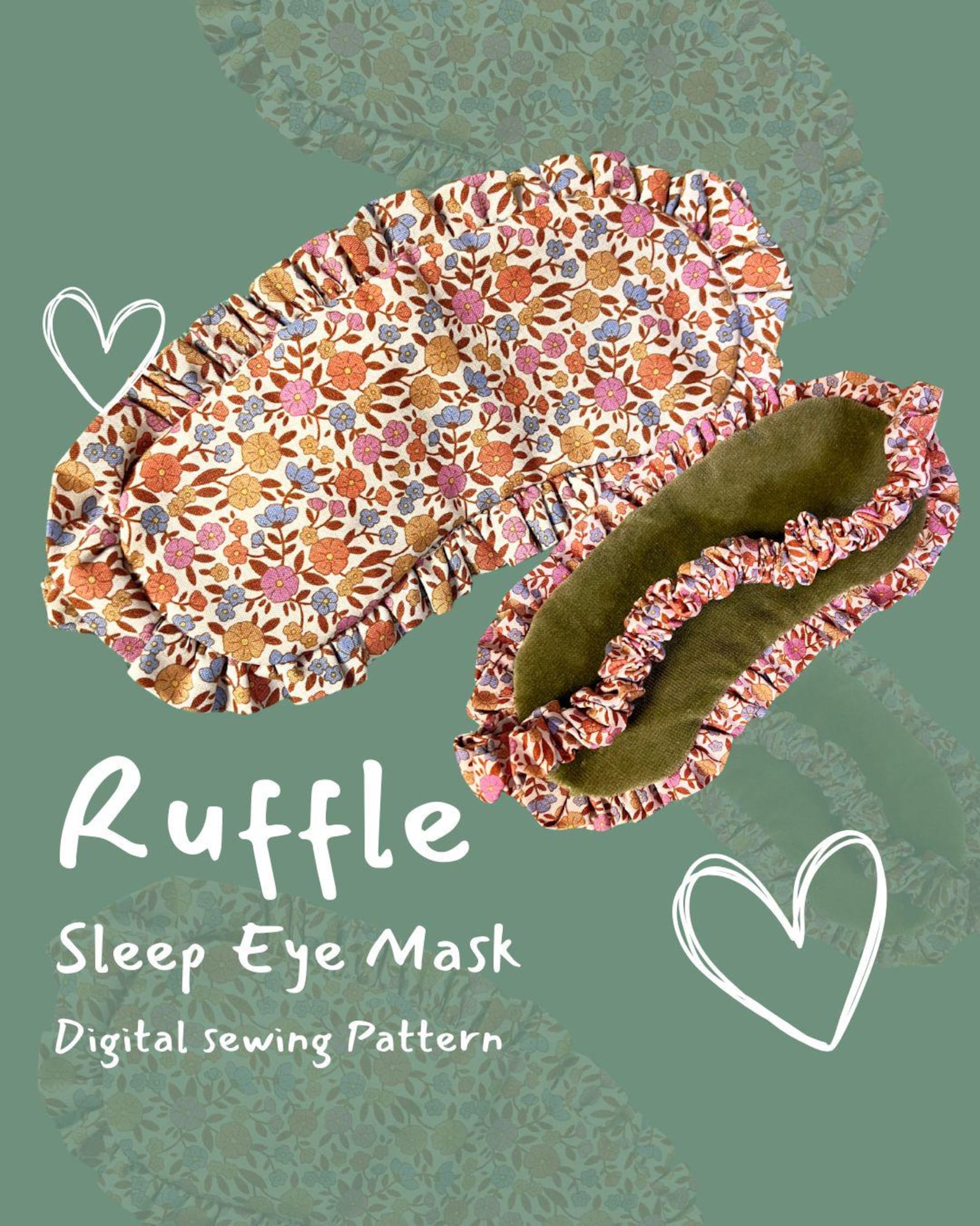Square Ruffle R Entry Masks Ruffle Eye Mask Sewing Pattern | Sleep Mask | Tutorial | DIY | PDF - Etsy