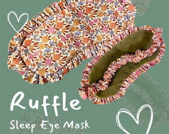 Wzór na maskę na oczy z falbanką | Maska do spania | Samouczek | Zrób to sam | PDF