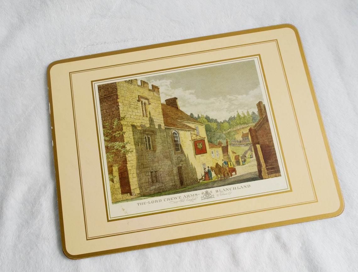 Vintage Pimpernel Placemats Old English Inns, Made in England, Set of 3