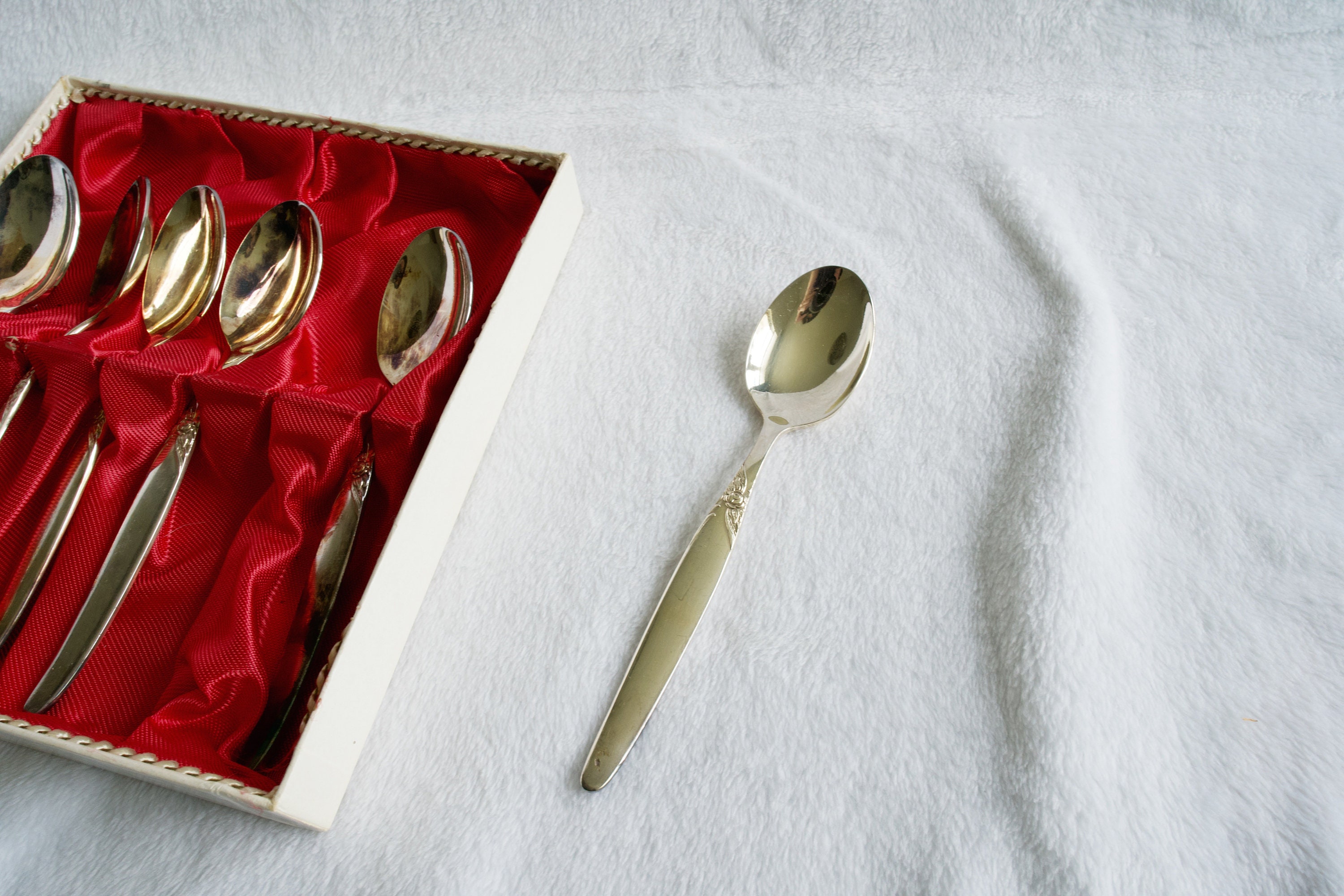 Antique German Kleeblatt Rose 1959 Vintage Spoons and Forks Antique German Kleeblatt Rose 1959 Vintage Spoons and Forks