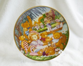 Franklin Mint 'A Teddy Bear Picnic' Collector Plate (#PLT559) - Etsy