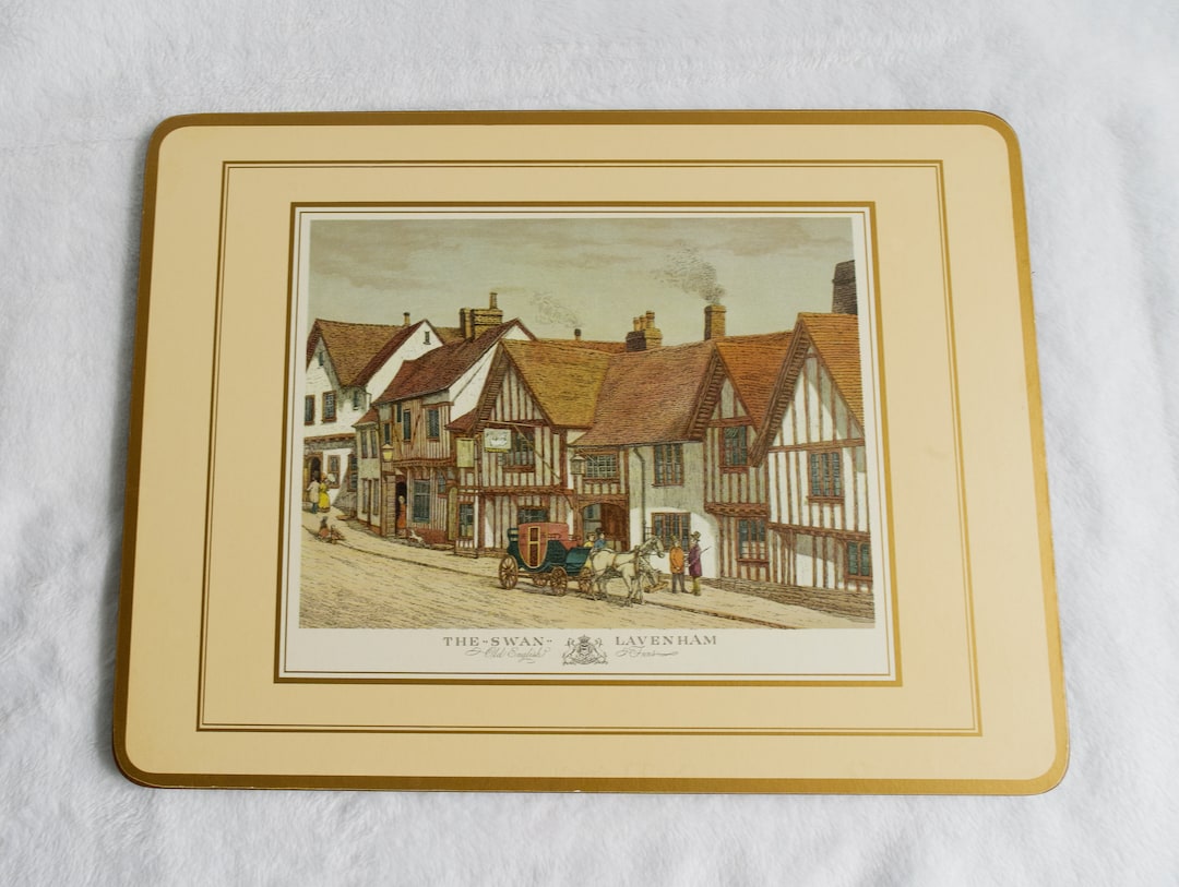 Vintage Pimpernel Placemats Old English Inns, Made in England, Set of 3