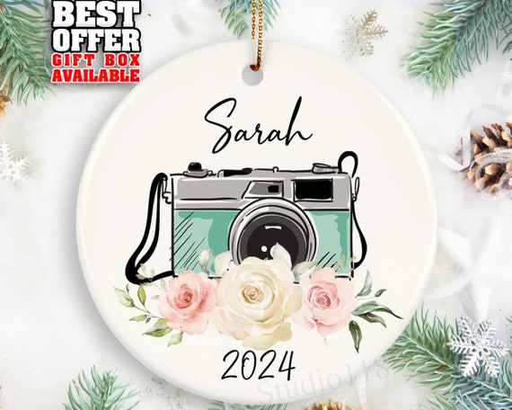 Personalized Photographer Camera Christmas Gift, Photography