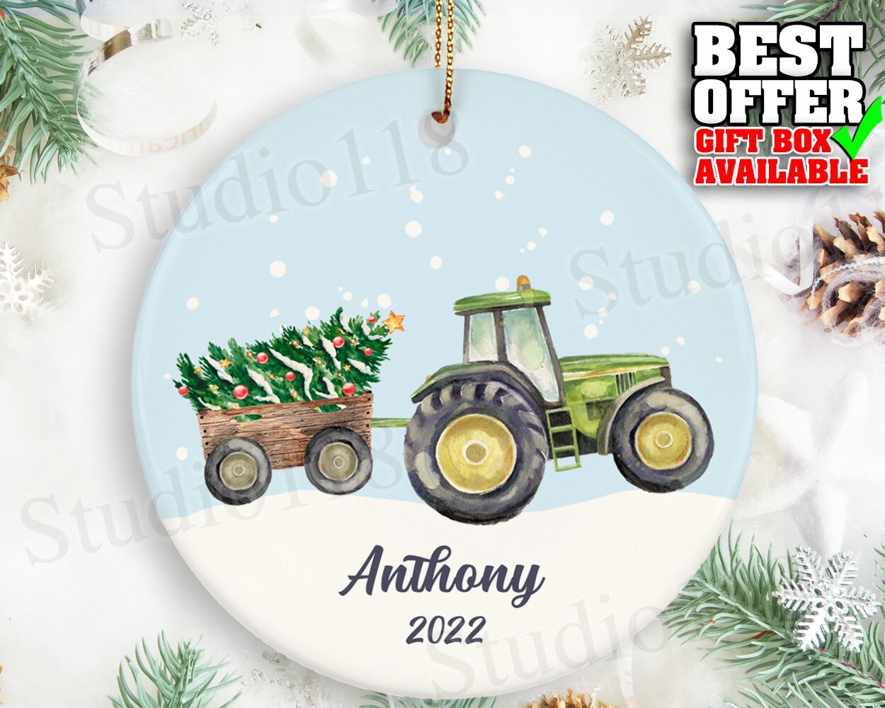 Tractor Christmas Ornaments Etsy