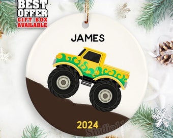 Mud Truck Christmas Ornament, Personalized Christmas Ornament, Monster Truck Ornament, Kids Ornament, Christmas Keepsake, Boy Ornament, _057