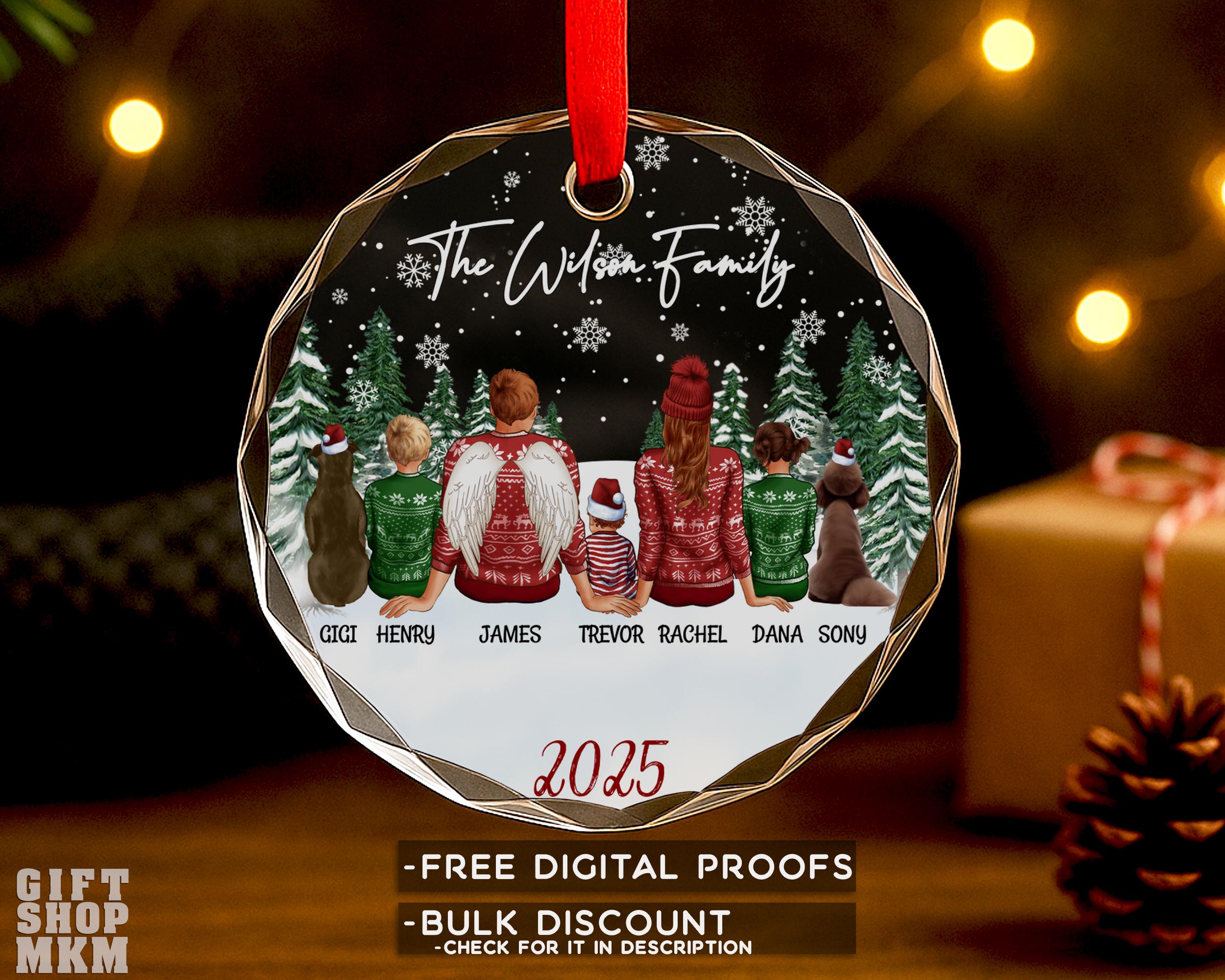 Custom Family Ornament 2025 - Personalized Christmas Ornament With ...