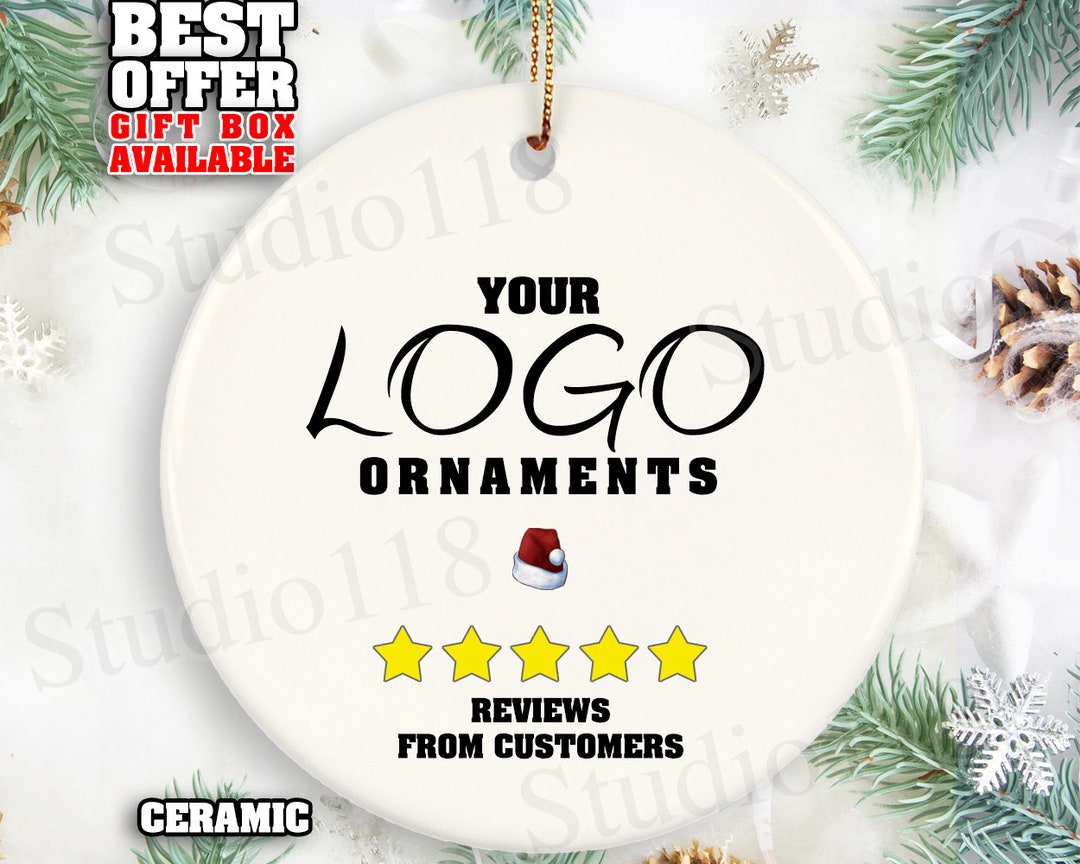 Logo Christmas Ornaments No Minimum 