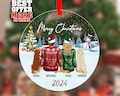 Custom Couples Ornament With Pets, Christmas Ornament, Personalized Pet Lover Gifts For Couple, Family Portrait Dog Cat Mom Dad Gift, _144