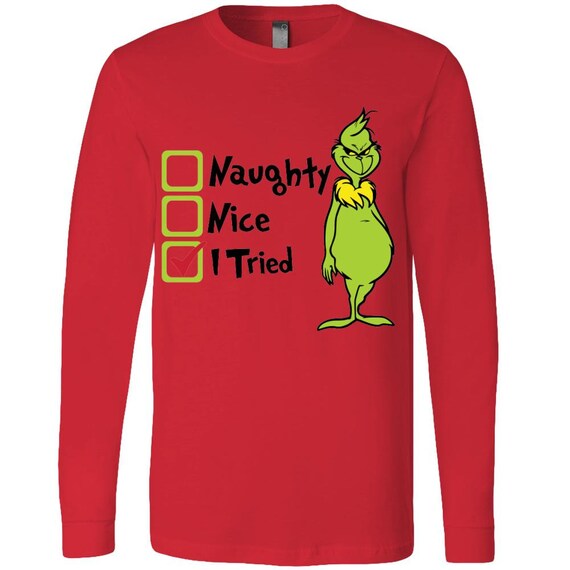 Grinch checklist shirt Clearance