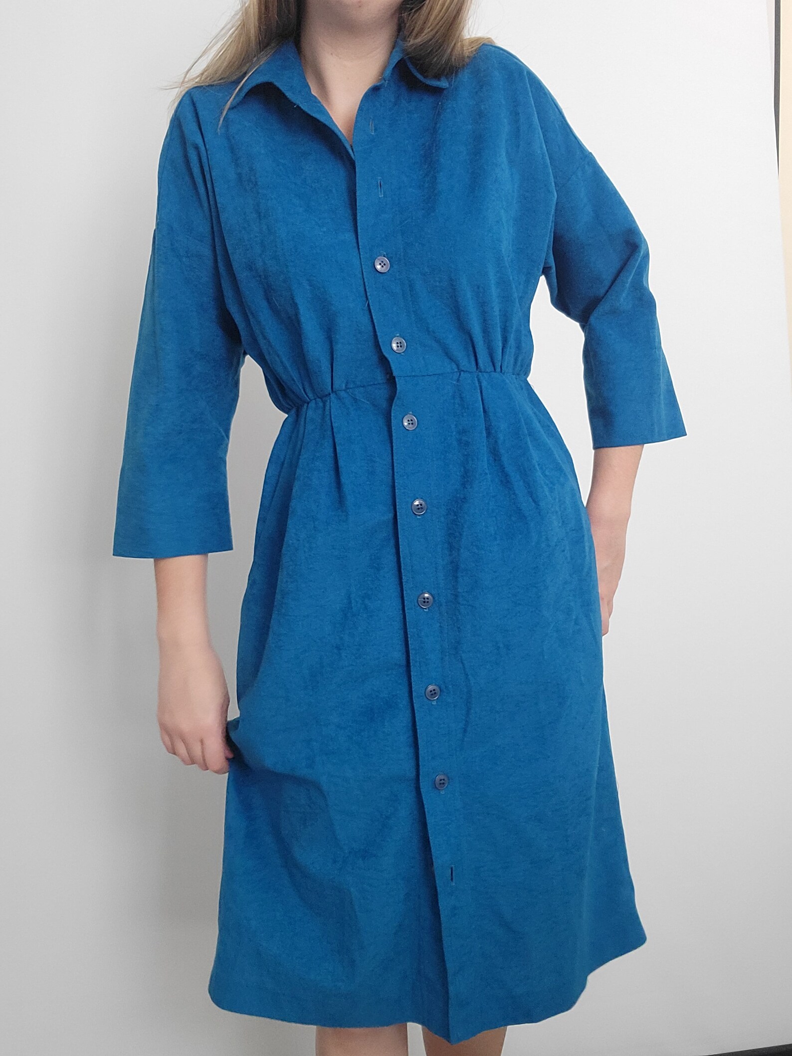 Old Entelier Midi Shirt Dress Blue main image 1