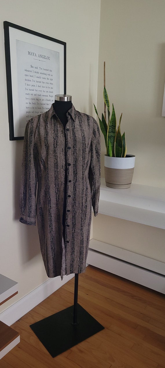 Vintage Maxi Duster Jacket / Shirt Dress