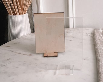 Blank rectangle shape acrylic or wood sign with stands, DIY wedding decor, wedding sign blank, custom acrylic sign, blank table numbers