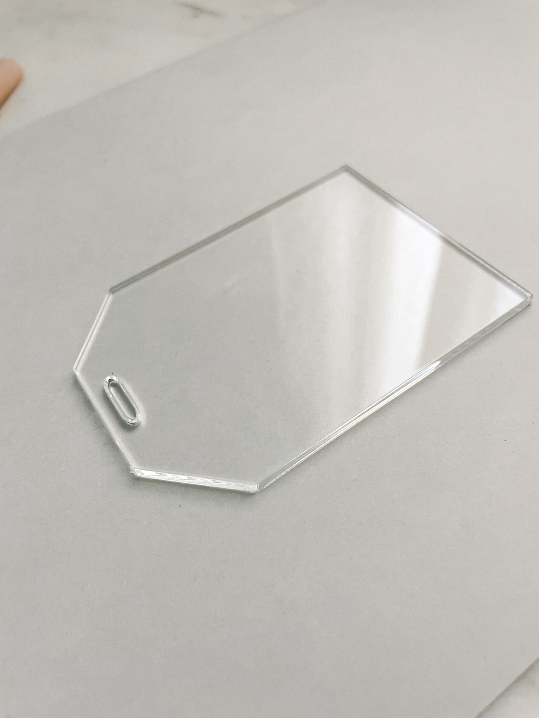 10 PACK Luggage Tags Blank 10 Pieces Clear Acrylic Sheets DIY Bulk