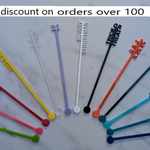 Cocktail Drink Markers|  Drink Stirrers | Stir Stick for Wedding | Party Decor | Wedding Cocktail Stick | Wedding Favors |custom stirrers
